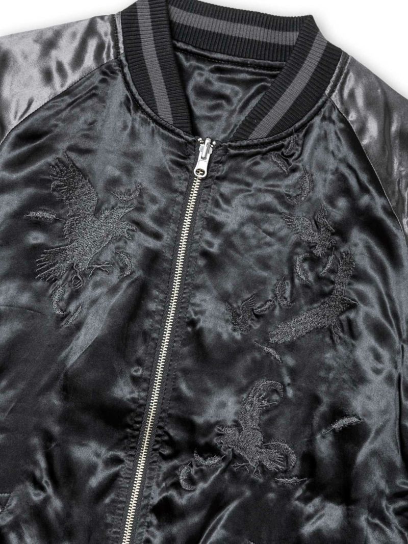 【DAKU】“カラス”総刺繍リバーシブルスカジャン