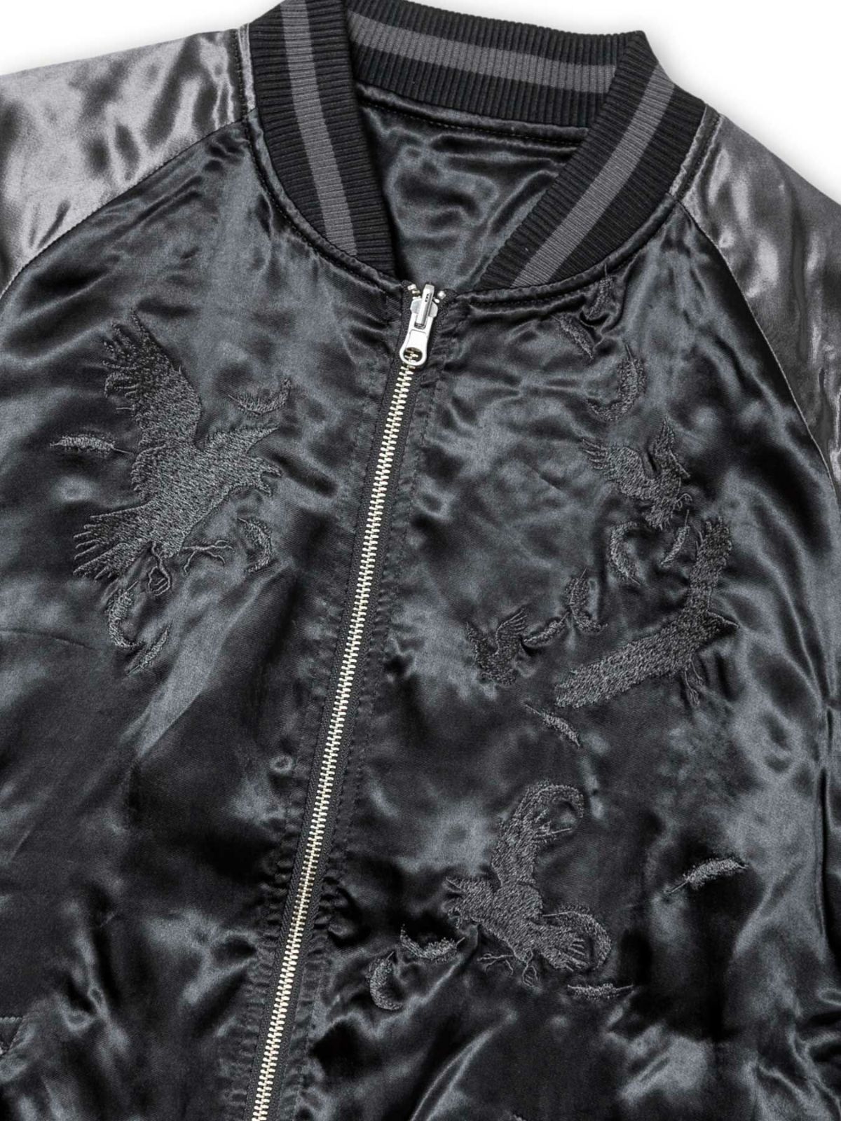 【DAKU】“カラス”総刺繍リバーシブルスカジャン