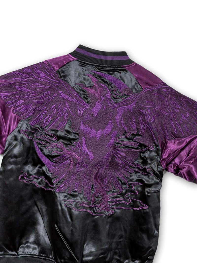 【DAKU】“カラス”総刺繍リバーシブルスカジャン