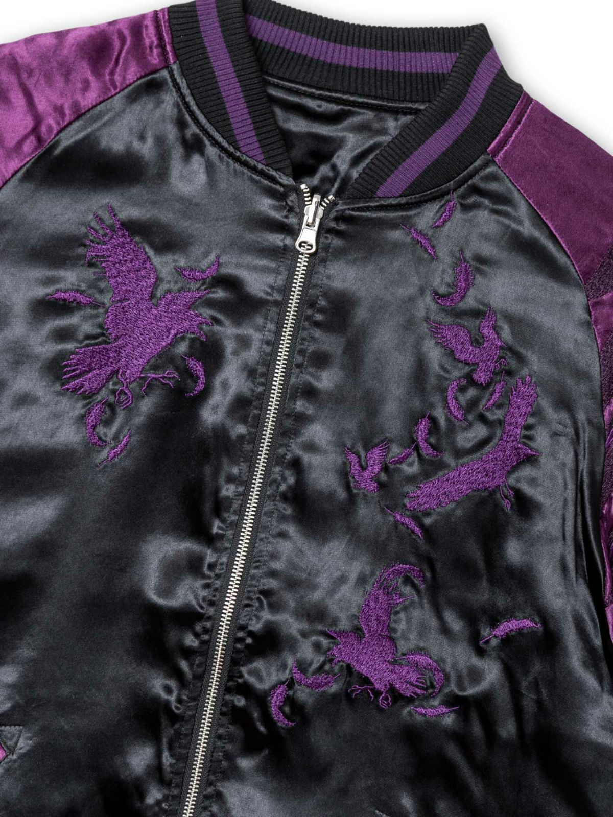 【DAKU】“カラス”総刺繍リバーシブルスカジャン