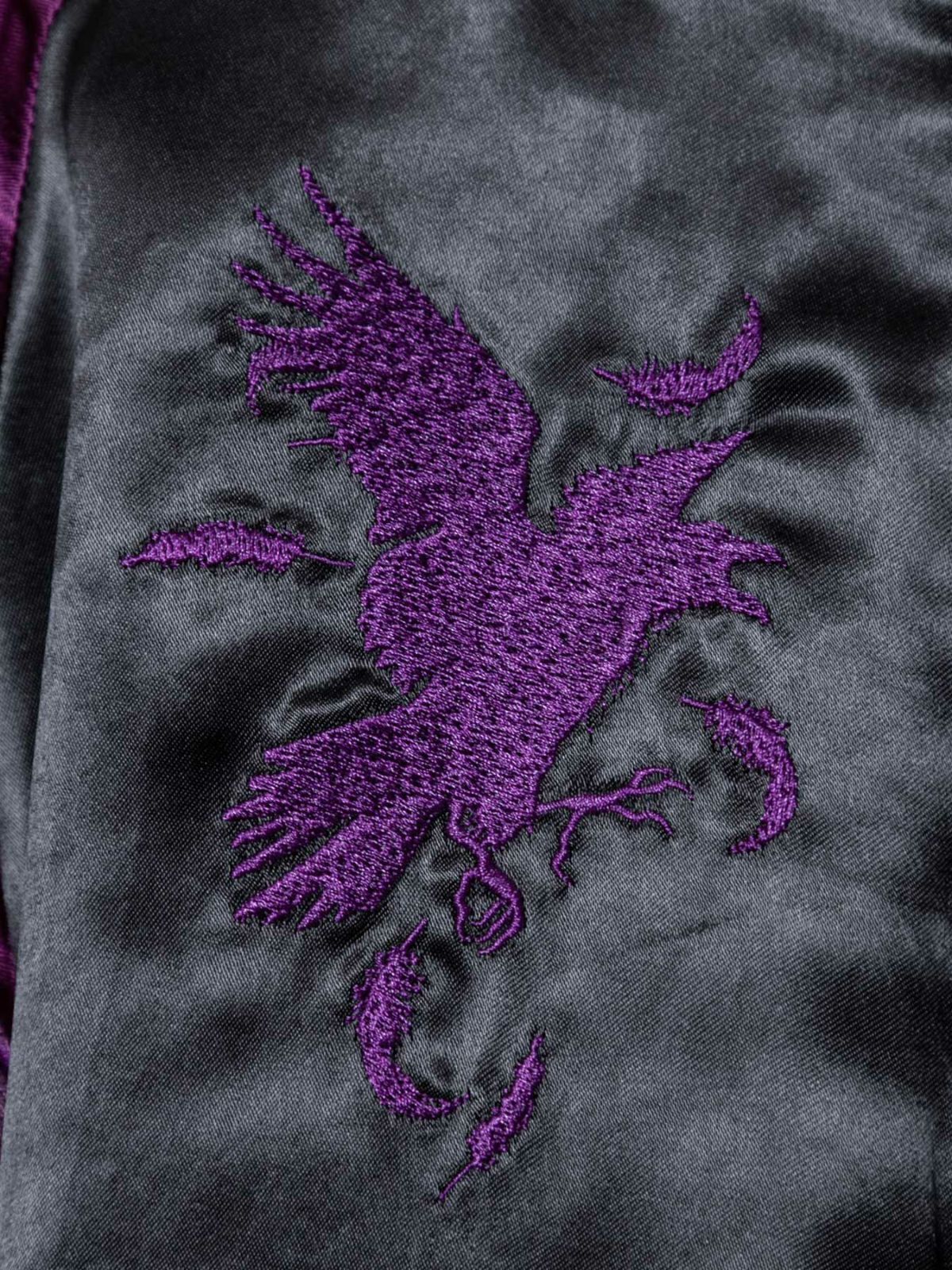 【DAKU】“カラス”総刺繍リバーシブルスカジャン