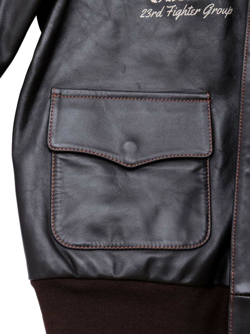 【AVIREX】“TIGER SHARKS”A-2 LEATHER JACKET