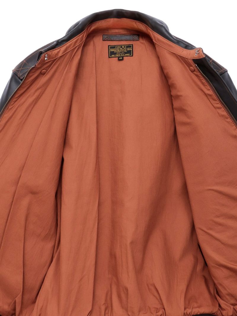 【AVIREX】“TIGER SHARKS”A-2 LEATHER JACKET