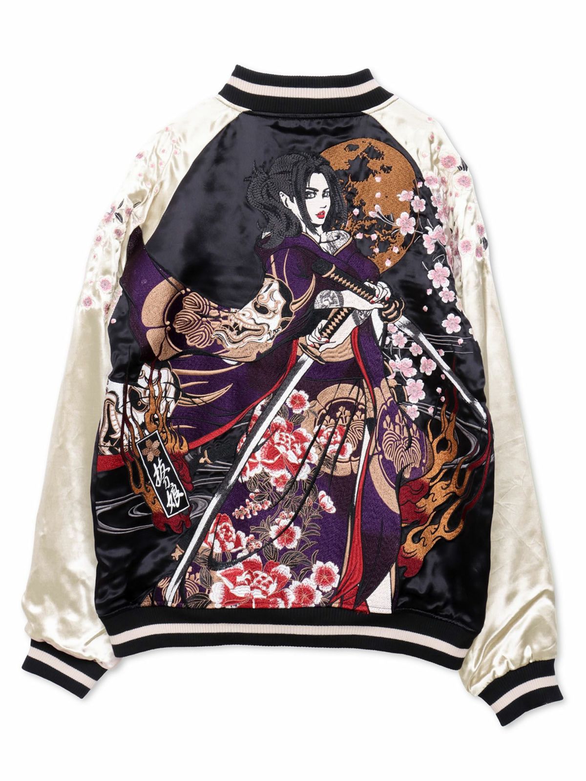 【抜刀娘】“二刀流：穂乃花”総刺繍リバーシブルスカジャン