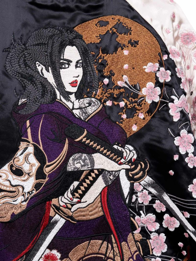 【抜刀娘】“二刀流：穂乃花”総刺繍リバーシブルスカジャン