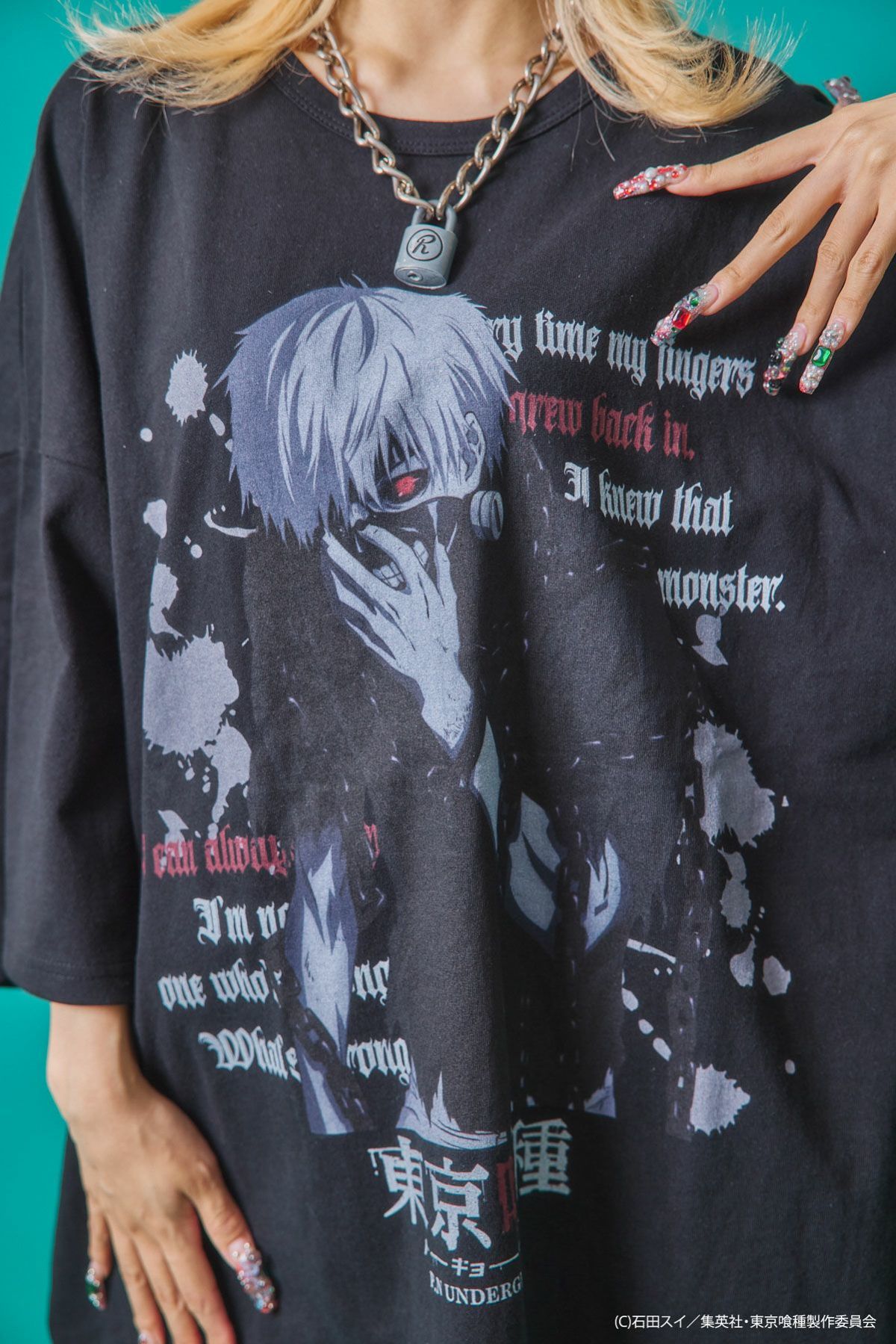 【P.N UNDERGROUND×東京喰種】“金木研”ダメージTシャツ