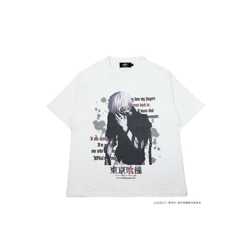 【P.N UNDERGROUND×東京喰種】“金木研”ダメージTシャツ