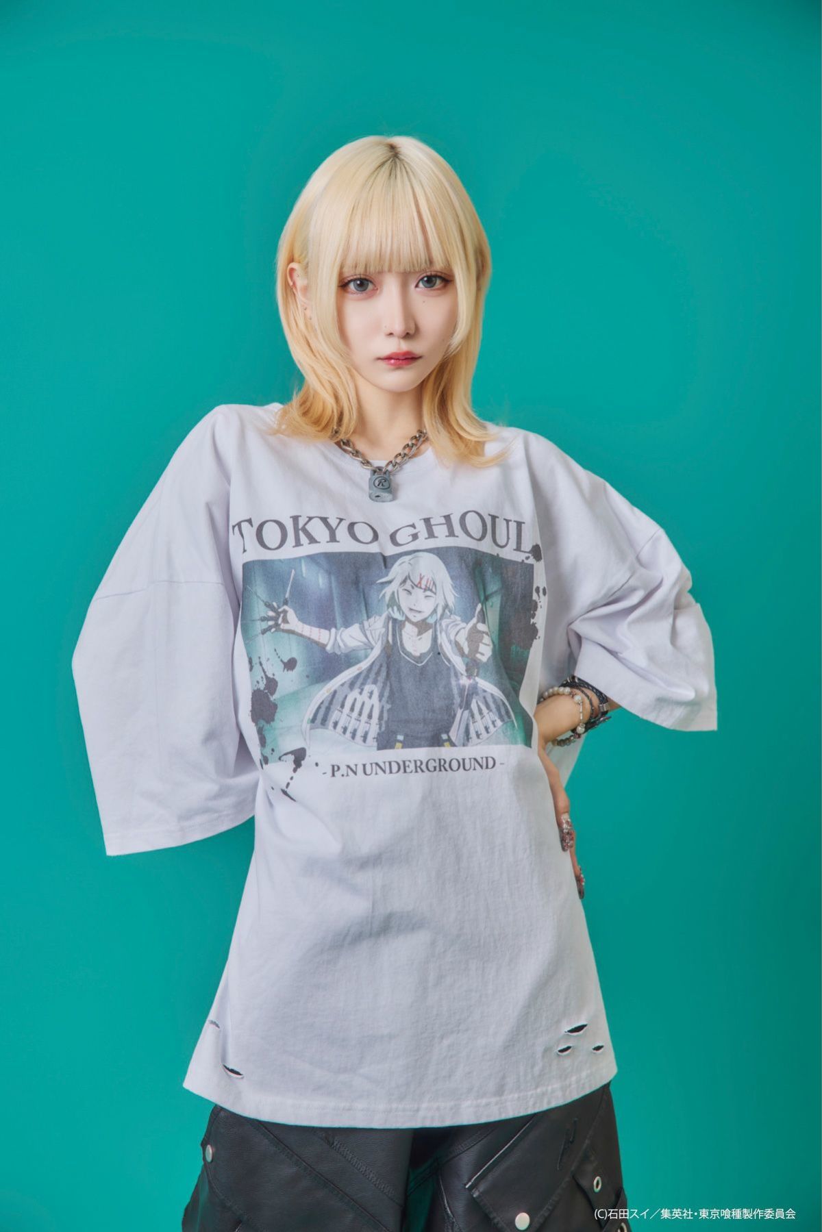 【P.N UNDERGROUND×東京喰種】“鈴屋什造”ダメージTシャツ