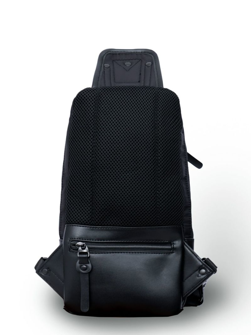 【絡繰魂】“龍神/荒波”総刺繍 金襴切り替えボディバッグ