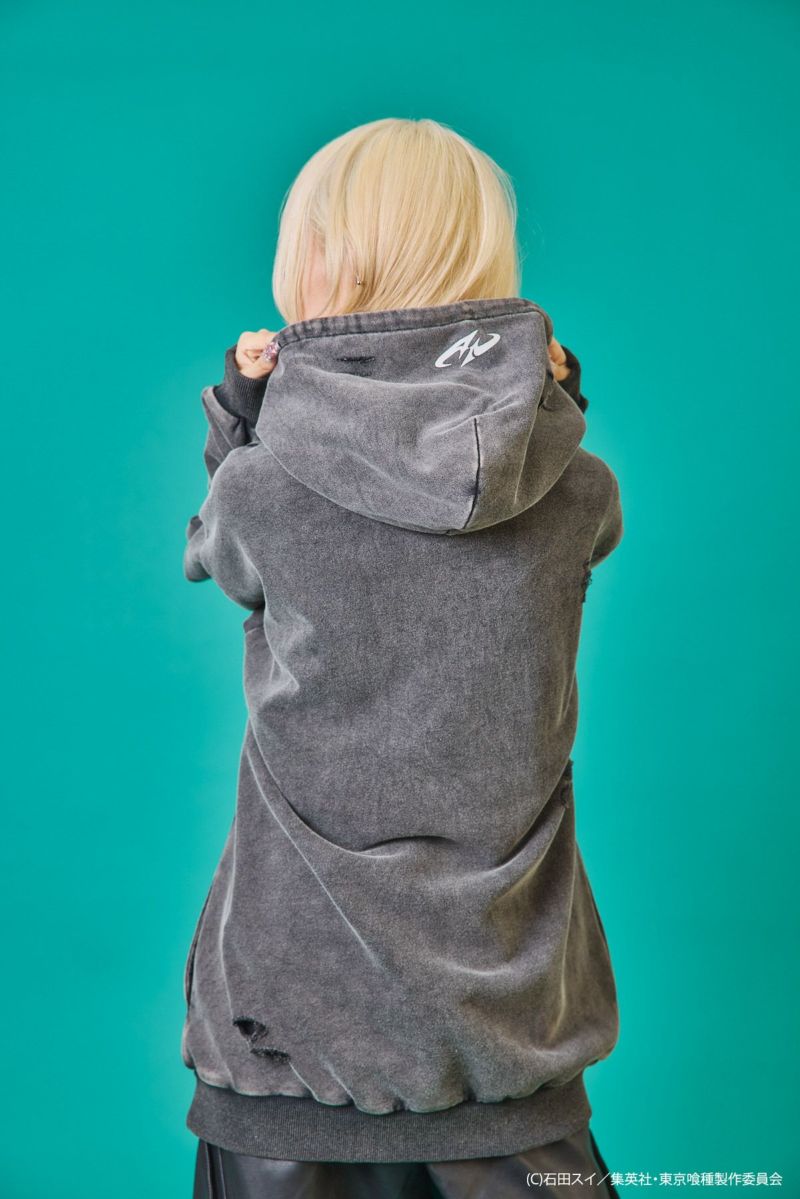 【P.N UNDERGROUND×東京喰種】“金木研”ダメージプルパーカー