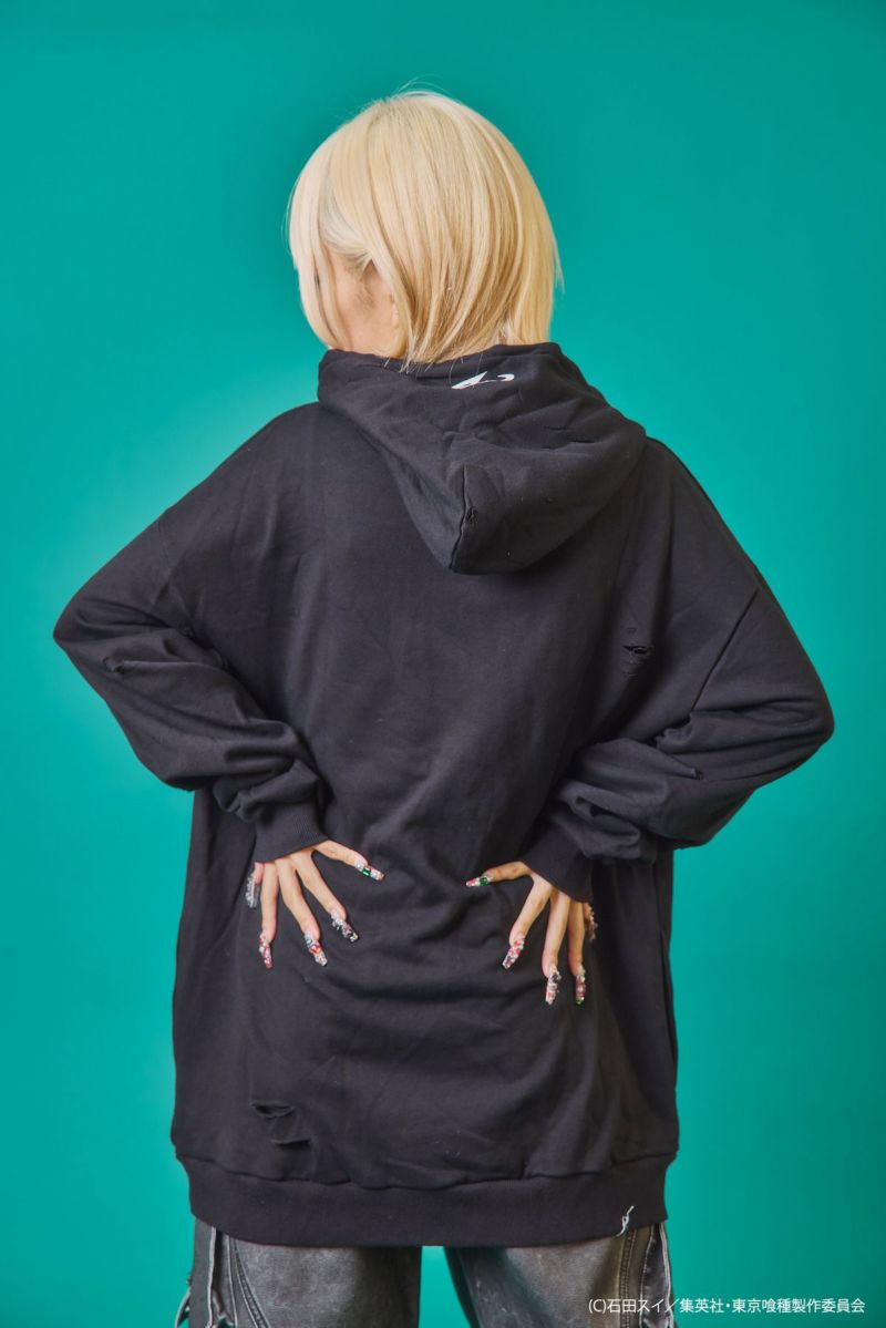 【P.N UNDERGROUND×東京喰種】“金木研”ダメージプルパーカー