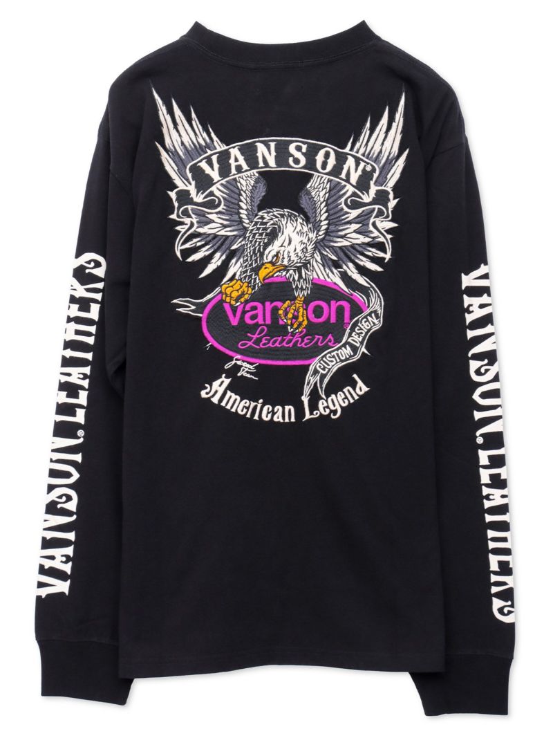 【VANSON】イーグル刺繍入りロンT