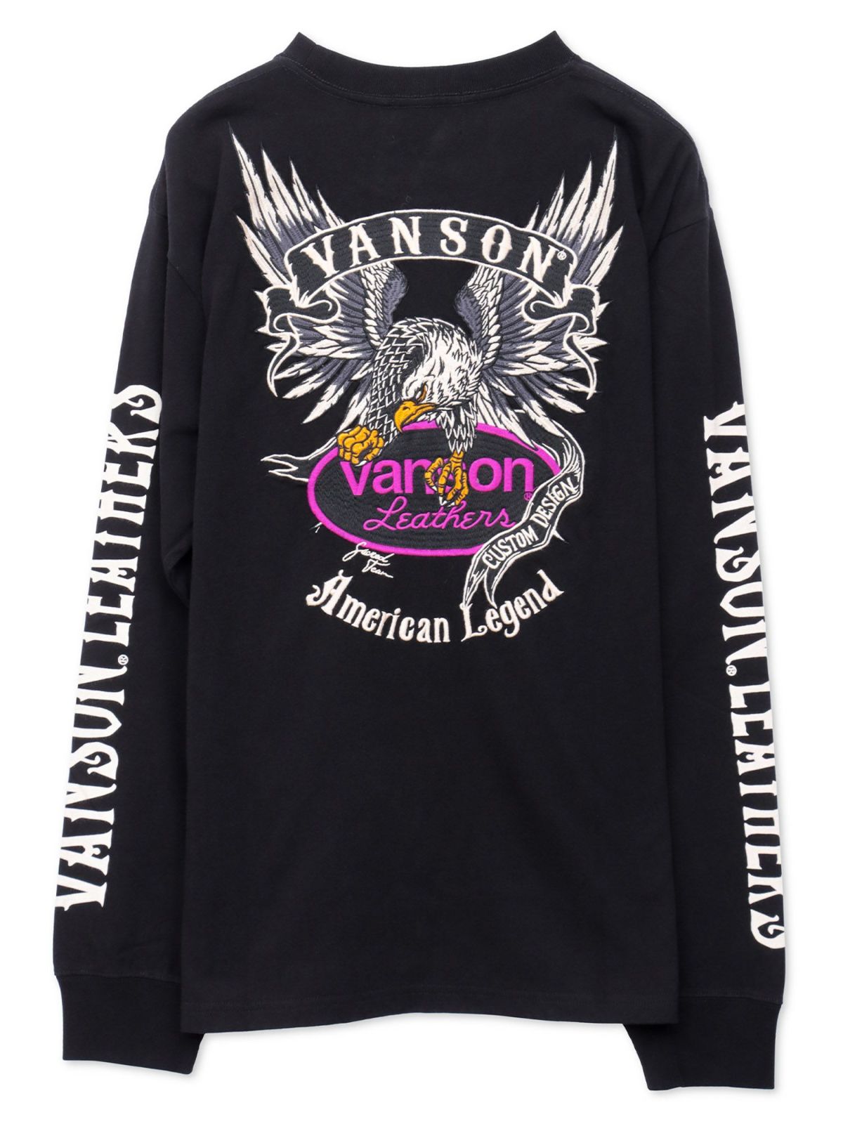 【VANSON】イーグル刺繍入りロンT