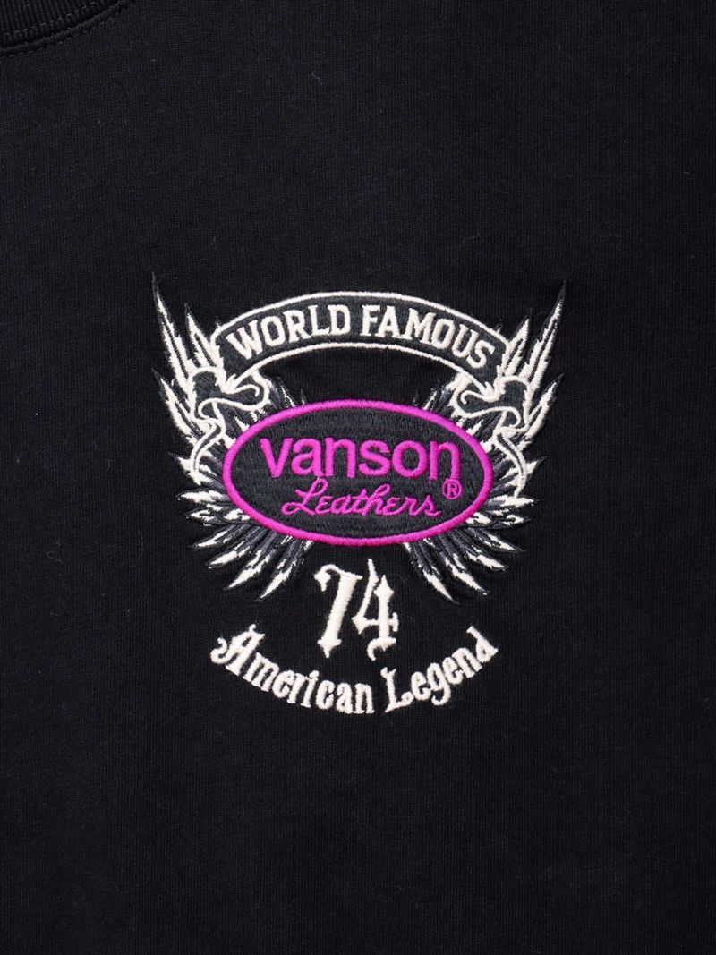 【VANSON】イーグル刺繍入りロンT
