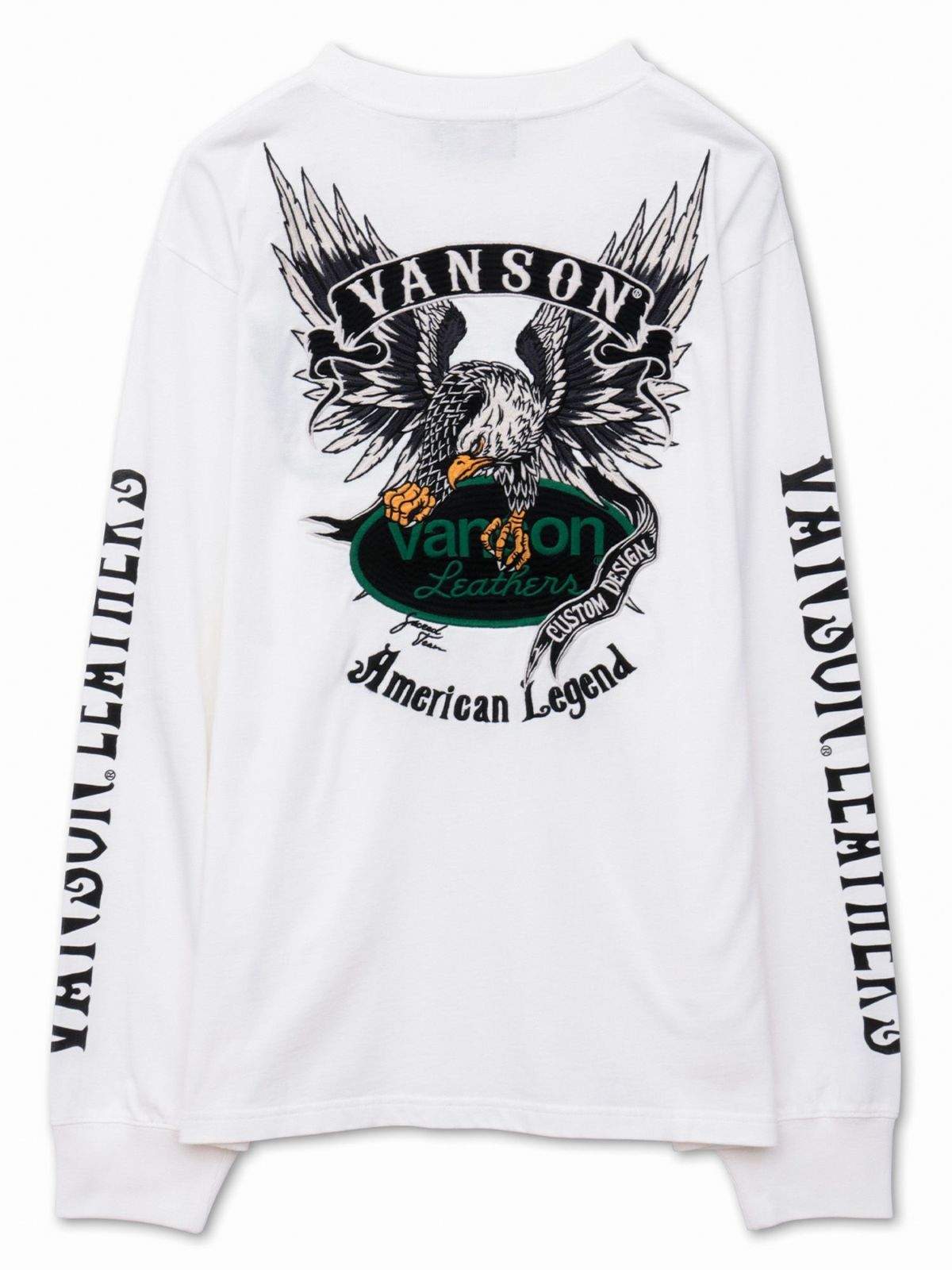 【VANSON】イーグル刺繍入りロンT