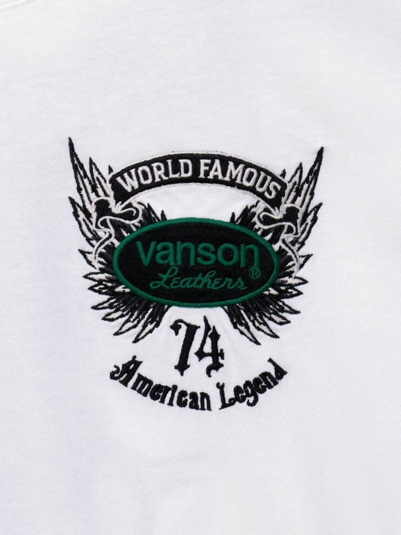 【VANSON】イーグル刺繍入りロンT