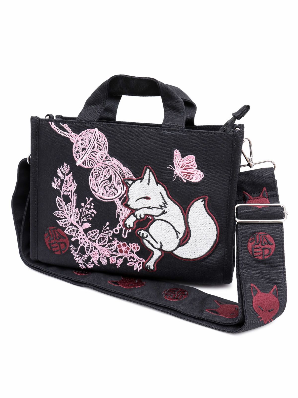 【今昔 -KON-JAKU-】“鳥居とこんぎつね”2WAYミニショルダートートバッグ