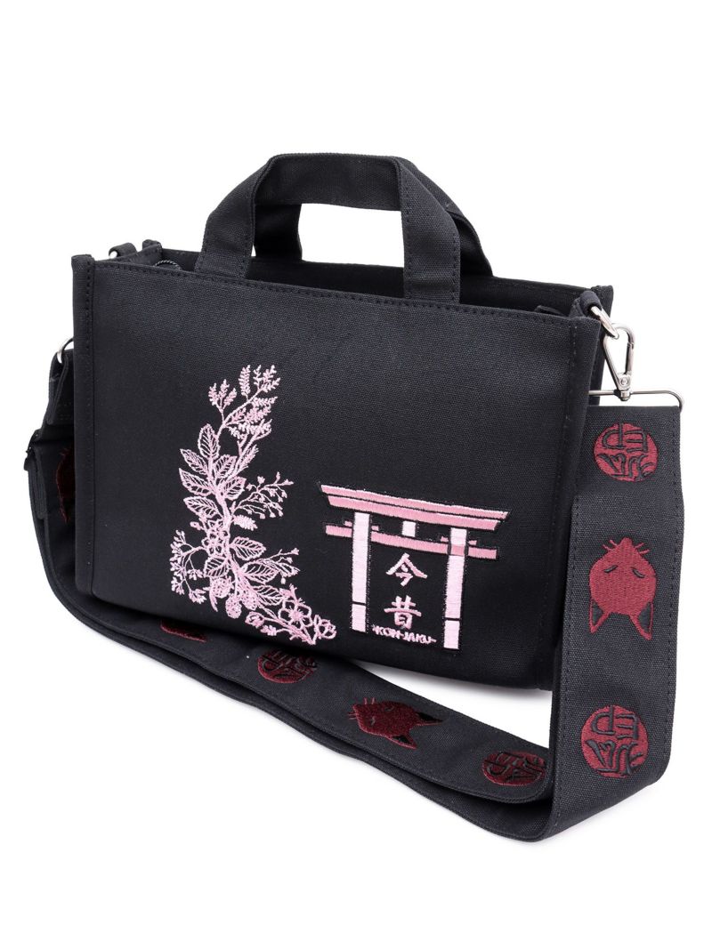 【今昔 -KON-JAKU-】“鳥居とこんぎつね”2WAYミニショルダートートバッグ