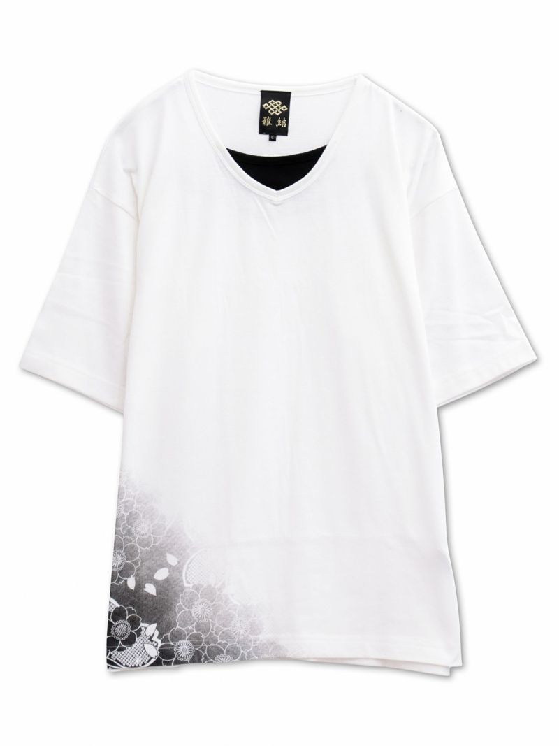 【雅結】桜刺繍カーディガン×Tシャツセット