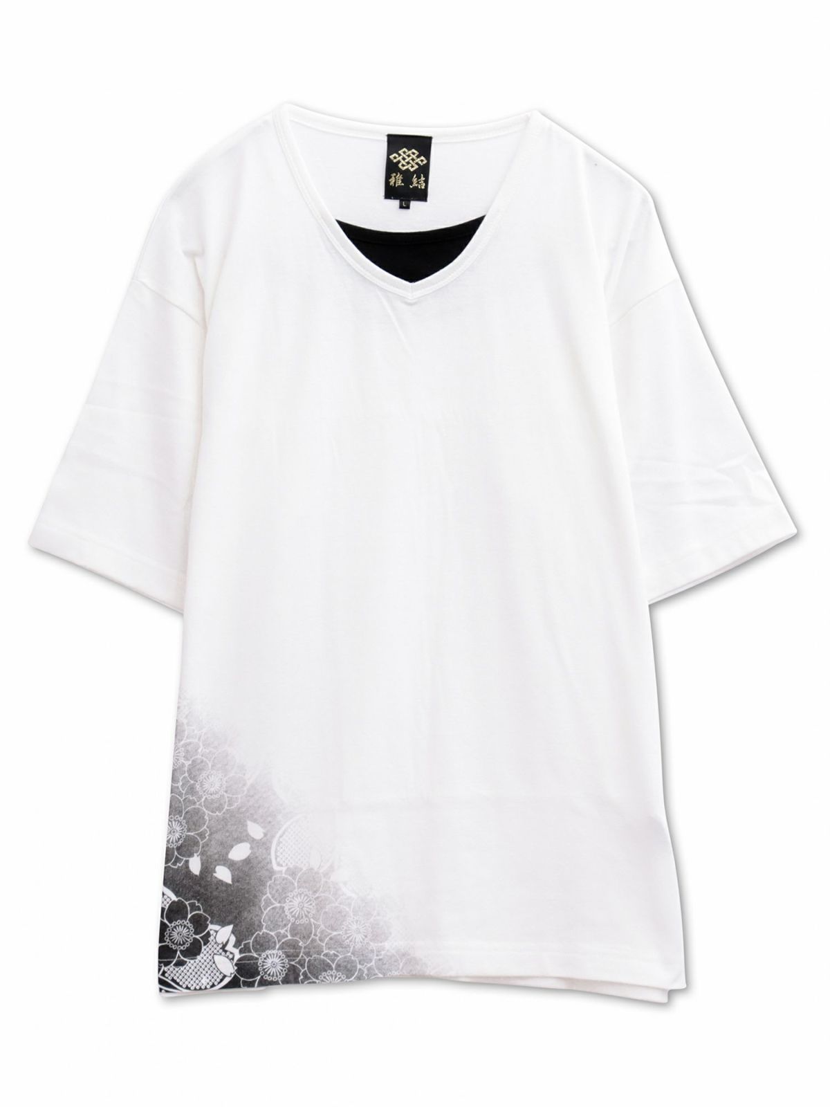 【雅結】桜刺繍カーディガン×Tシャツセット