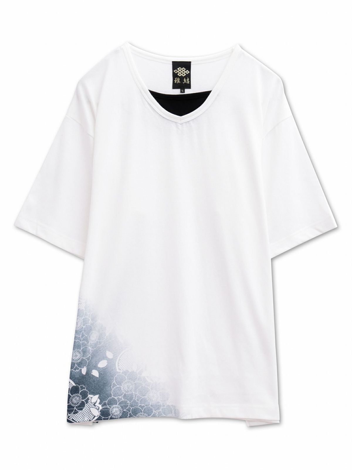 【雅結】桜刺繍カーディガン×Tシャツセット