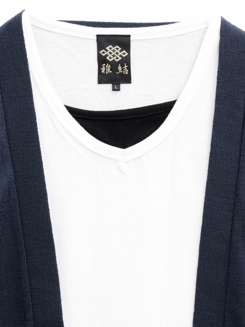 【雅結】桜刺繍カーディガン×Tシャツセット