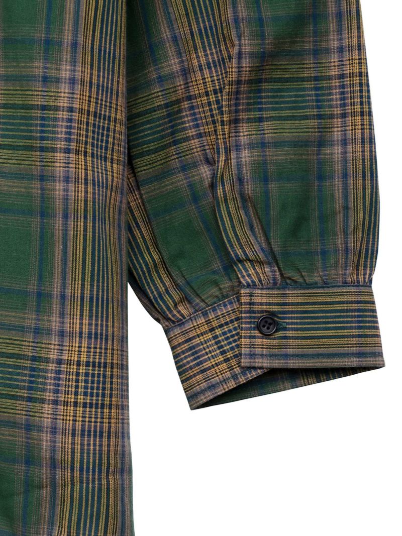 【雅結】桜刺繍 フード付きチェックシャツアウター