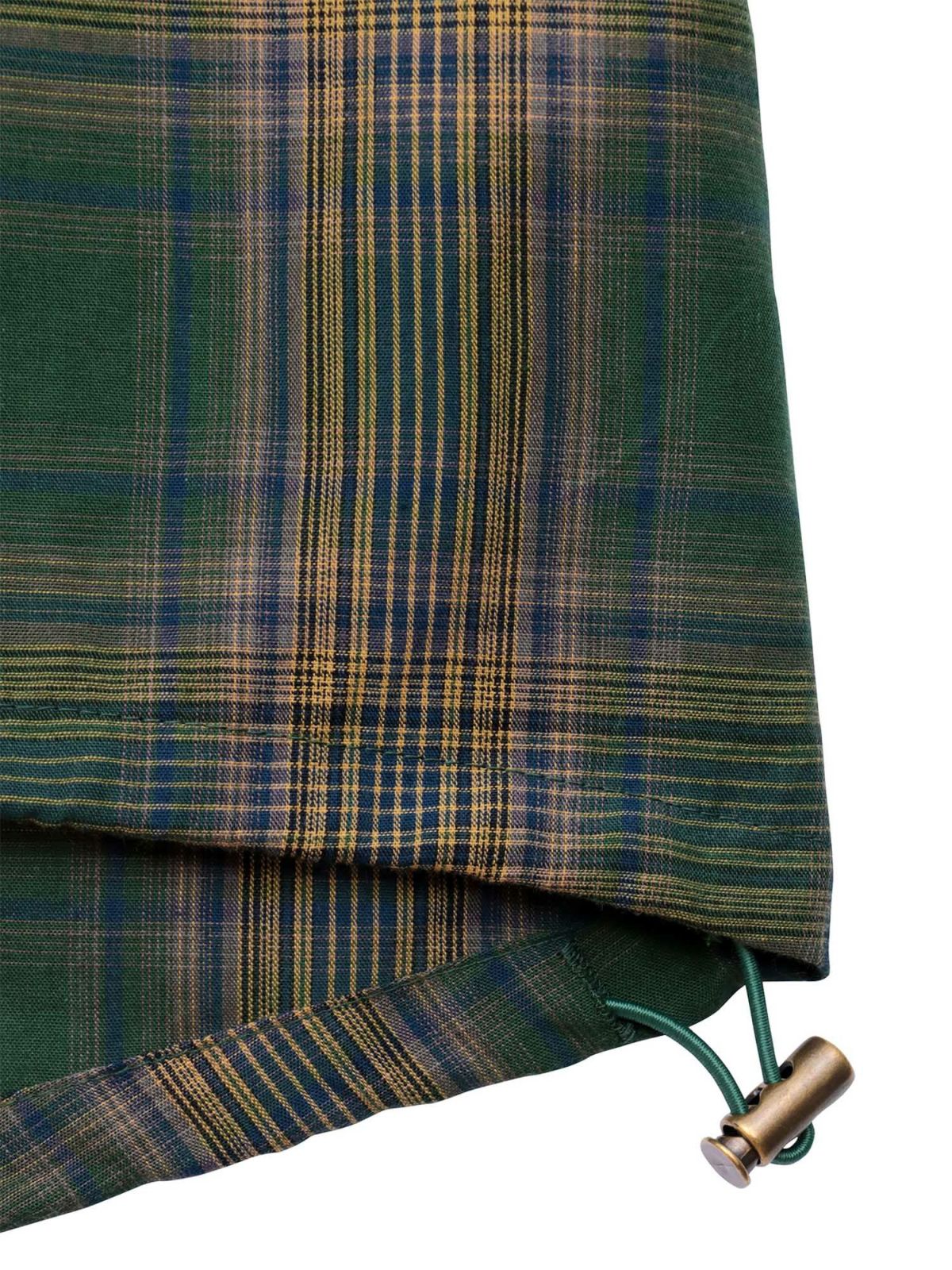 【雅結】桜刺繍 フード付きチェックシャツアウター