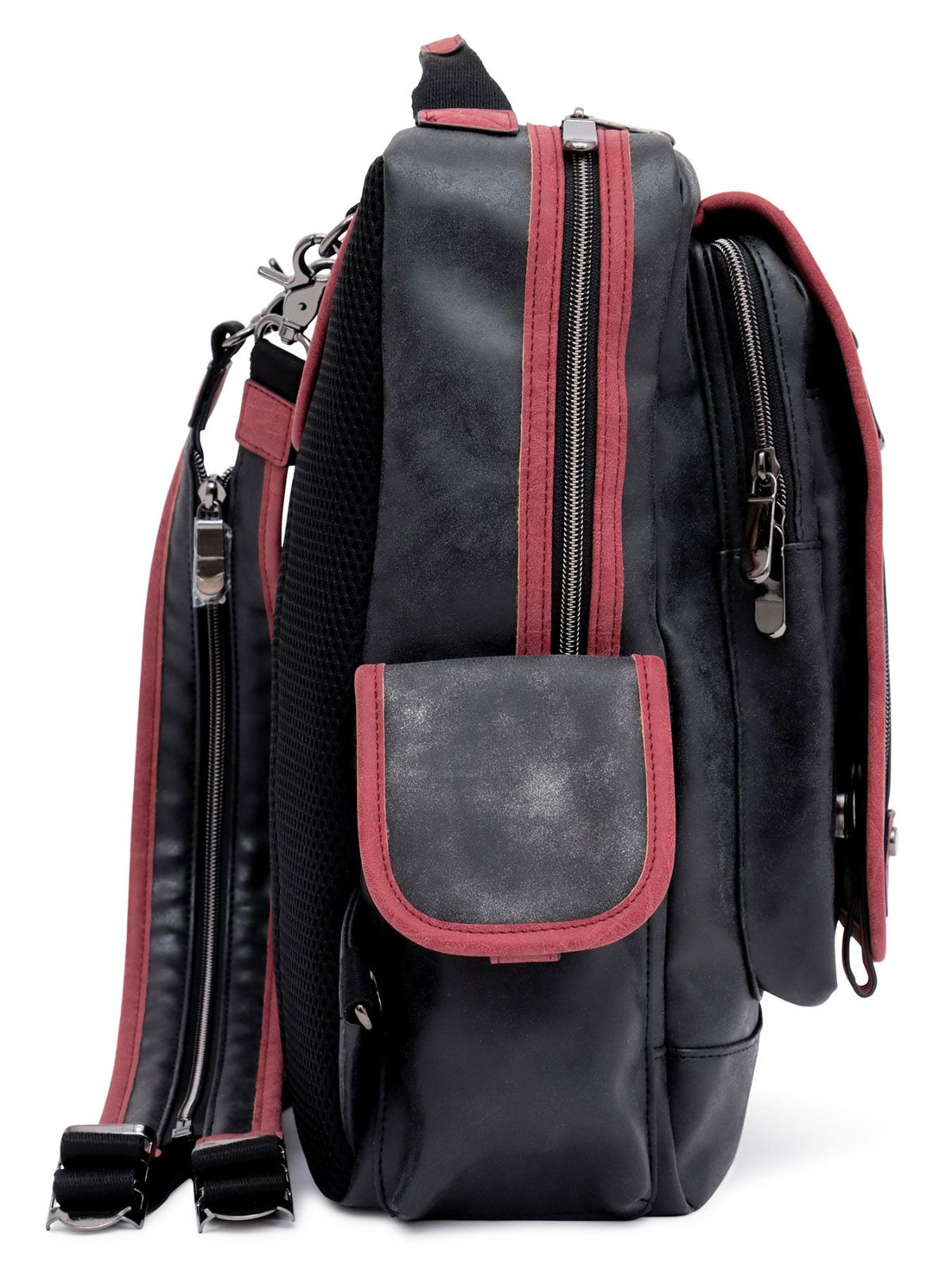 【雅結】八咫烏と桜刺繍 配色切替2WAYスクエアボディバッグ