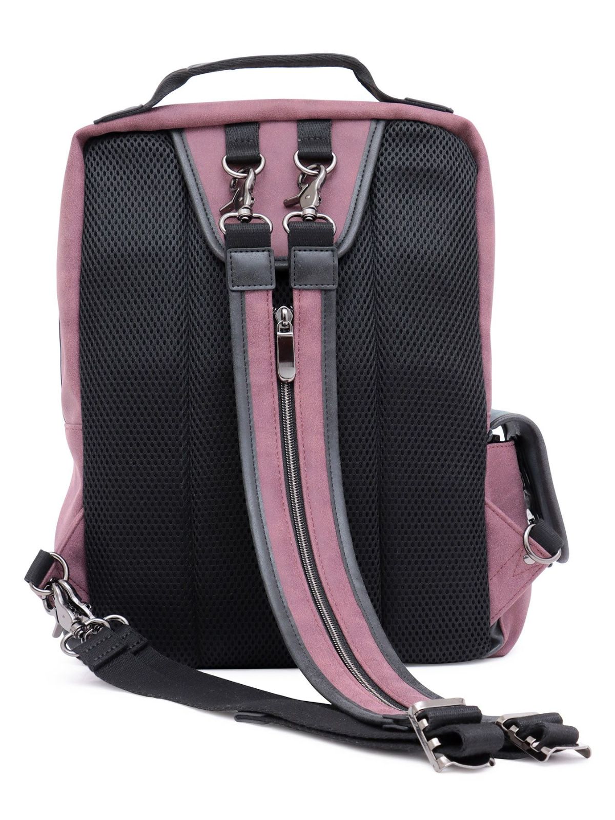 【雅結】八咫烏と桜刺繍 配色切替2WAYスクエアボディバッグ