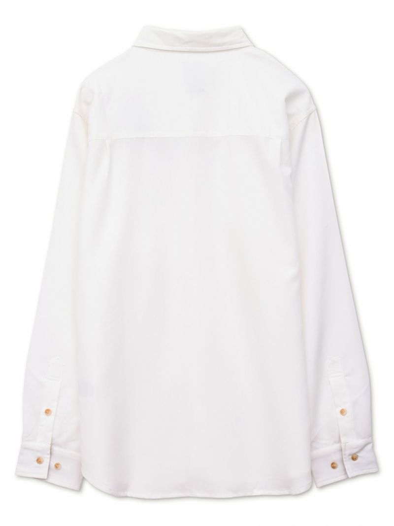 【雅結】桜刺繍 切り替えシャツ