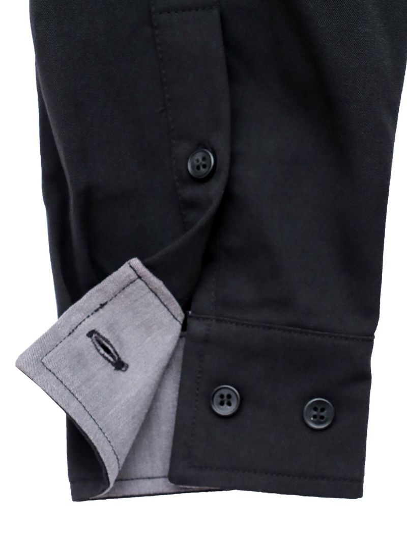 【雅結】桜刺繍 切り替えシャツ