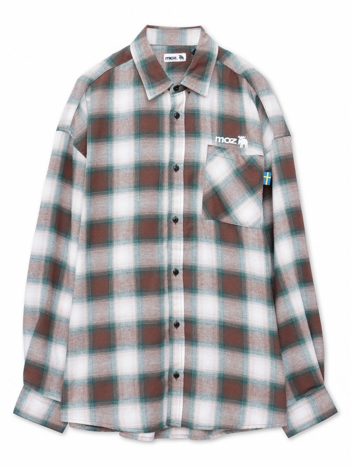【moz】フード脱着 チェックシャツ〔別注〕