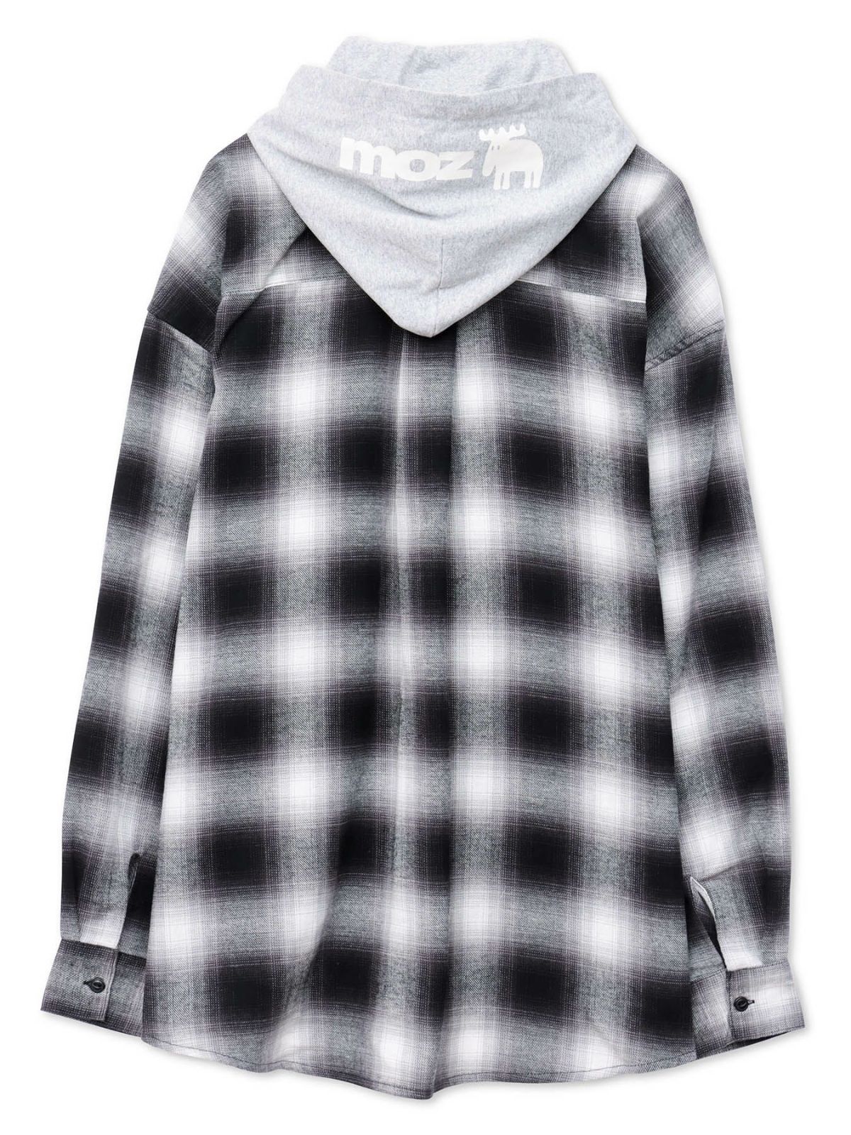 【moz】フード脱着 チェックシャツ〔別注〕