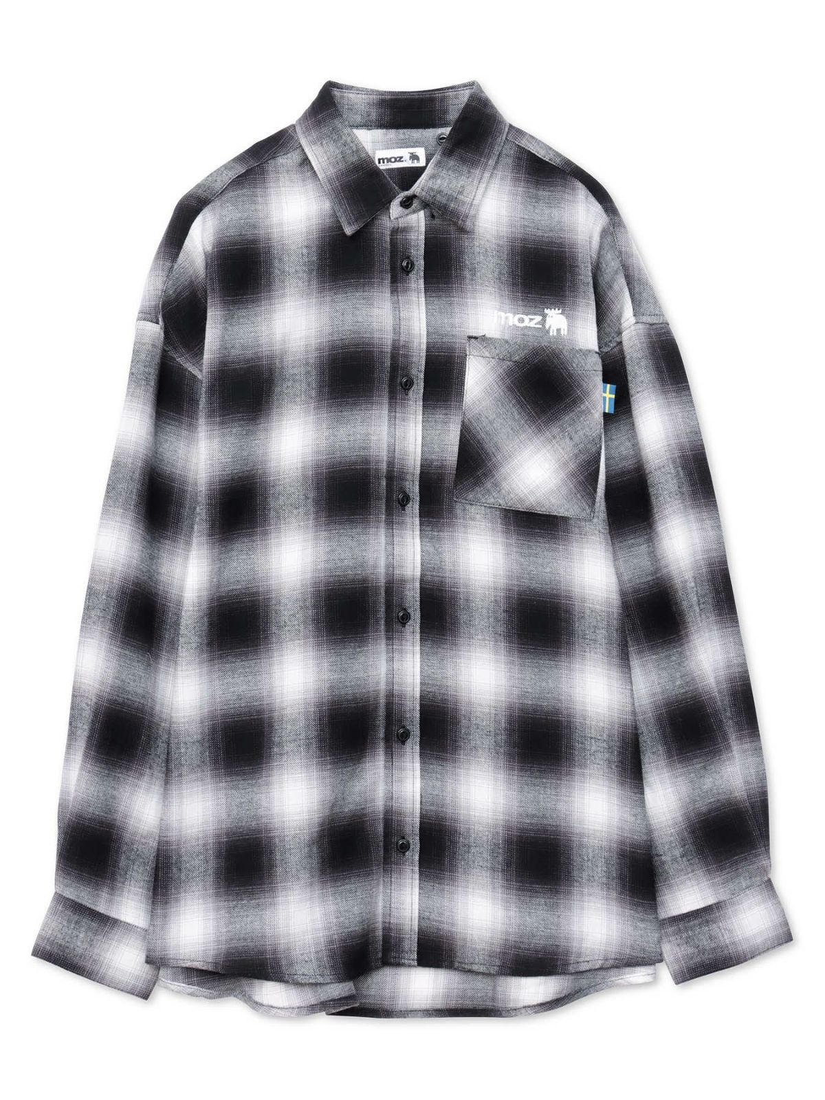 【moz】フード脱着 チェックシャツ〔別注〕