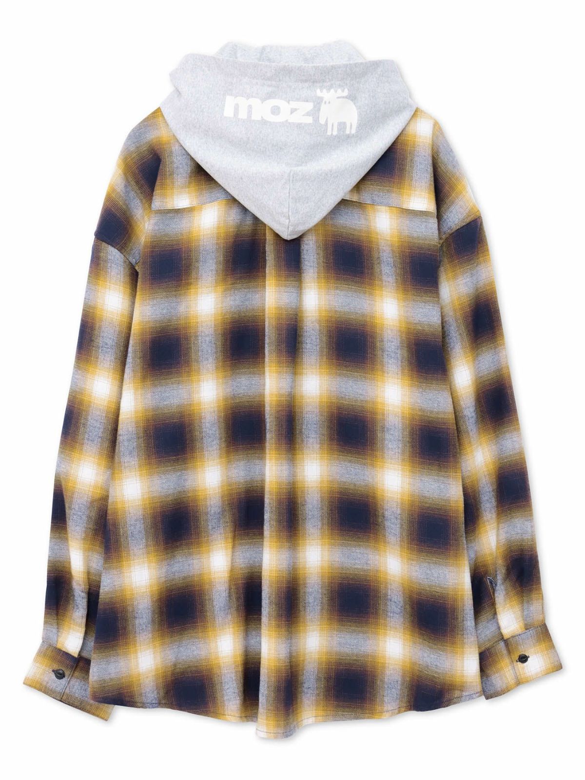 【moz】フード脱着 チェックシャツ〔別注〕