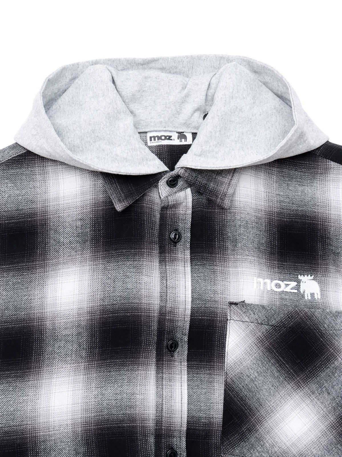 【moz】フード脱着 チェックシャツ〔別注〕