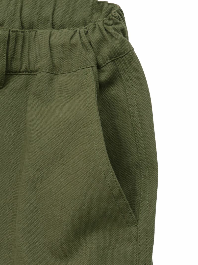 【雅結】桜刺繍ちりめん切替ダックカーゴパンツ