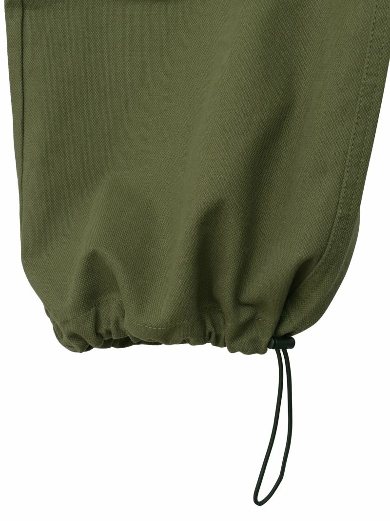 【雅結】桜刺繍ちりめん切替ダックカーゴパンツ