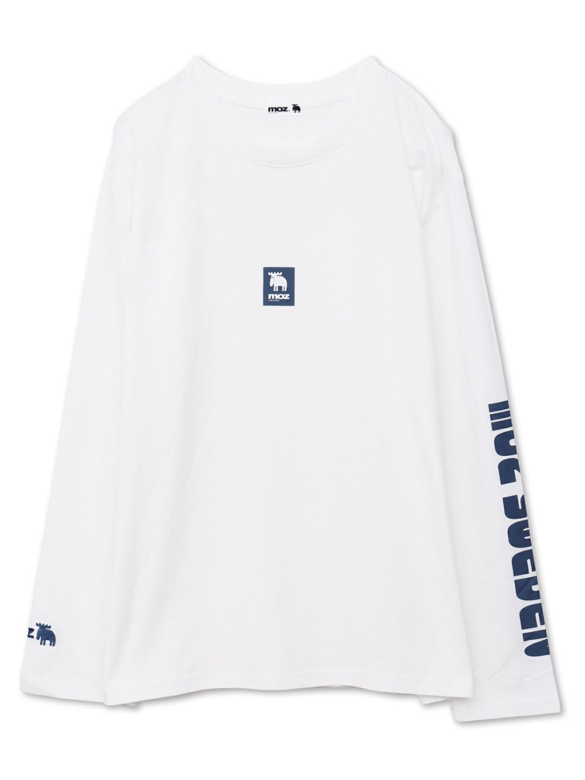  【moz】エルク サガラ刺繍入りレイヤードプルパーカー〔別注〕