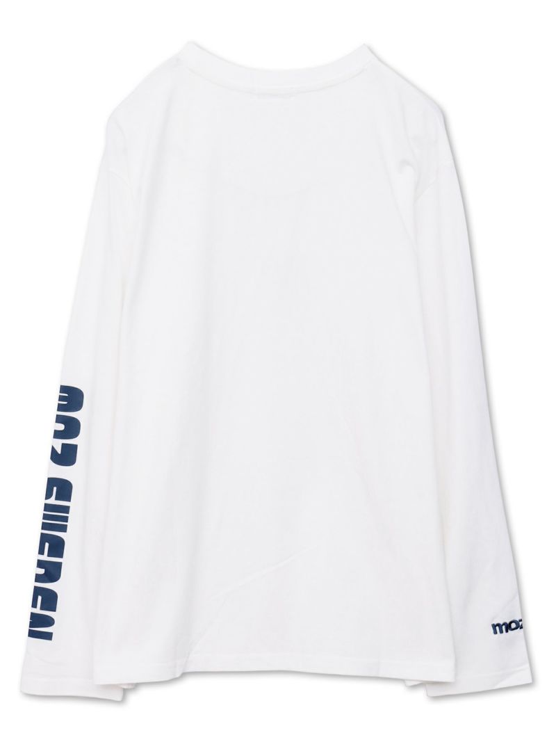  【moz】エルク サガラ刺繍入りレイヤードプルパーカー〔別注〕