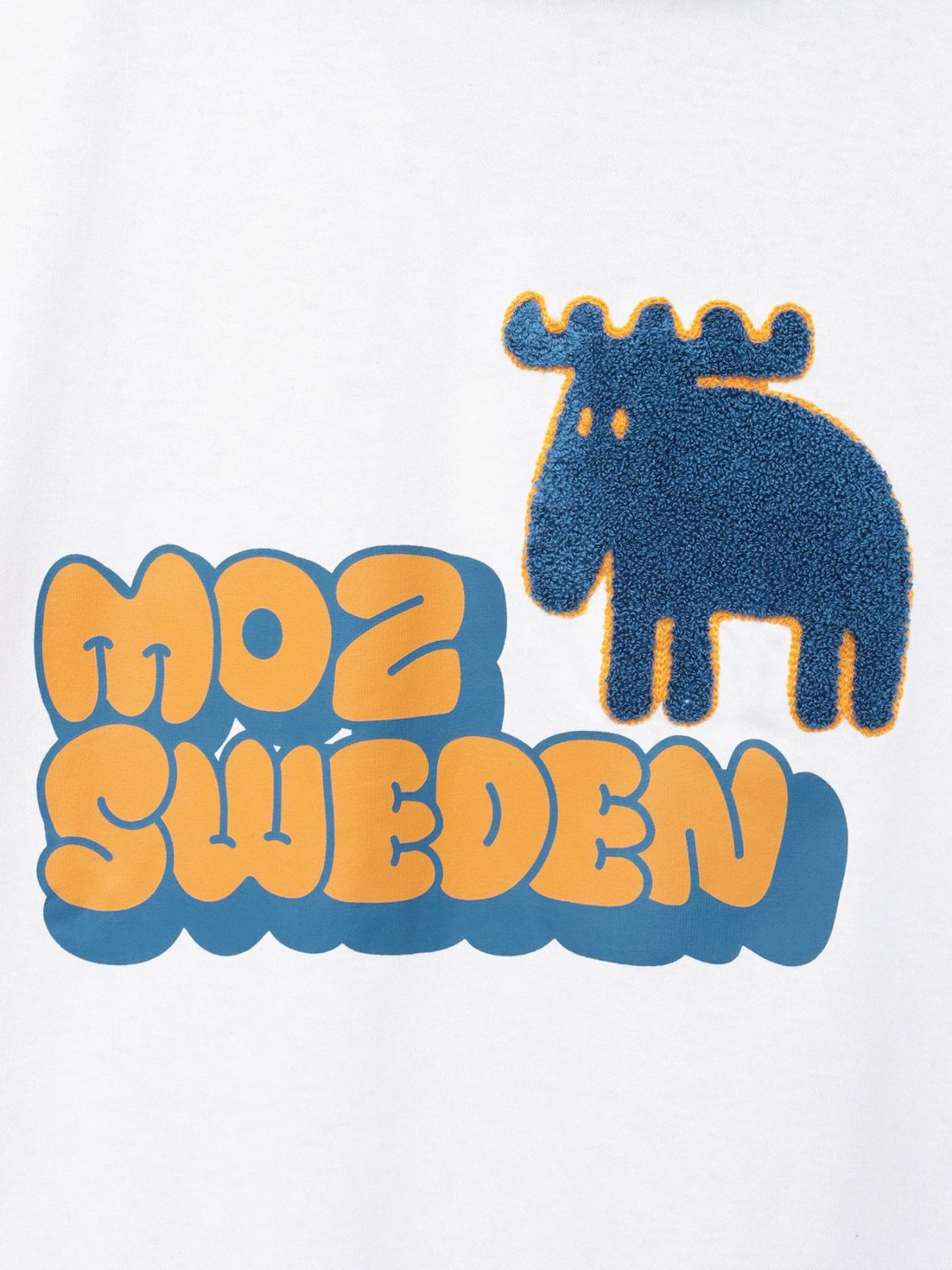  【moz】エルク サガラ刺繍入りレイヤードプルパーカー〔別注〕