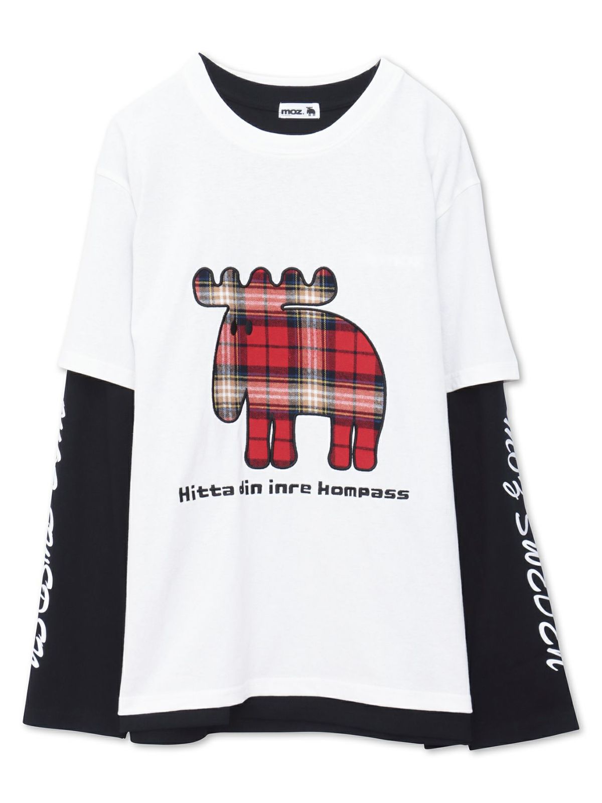  【moz】チェックエルク リアルレイヤードロンT〔別注〕