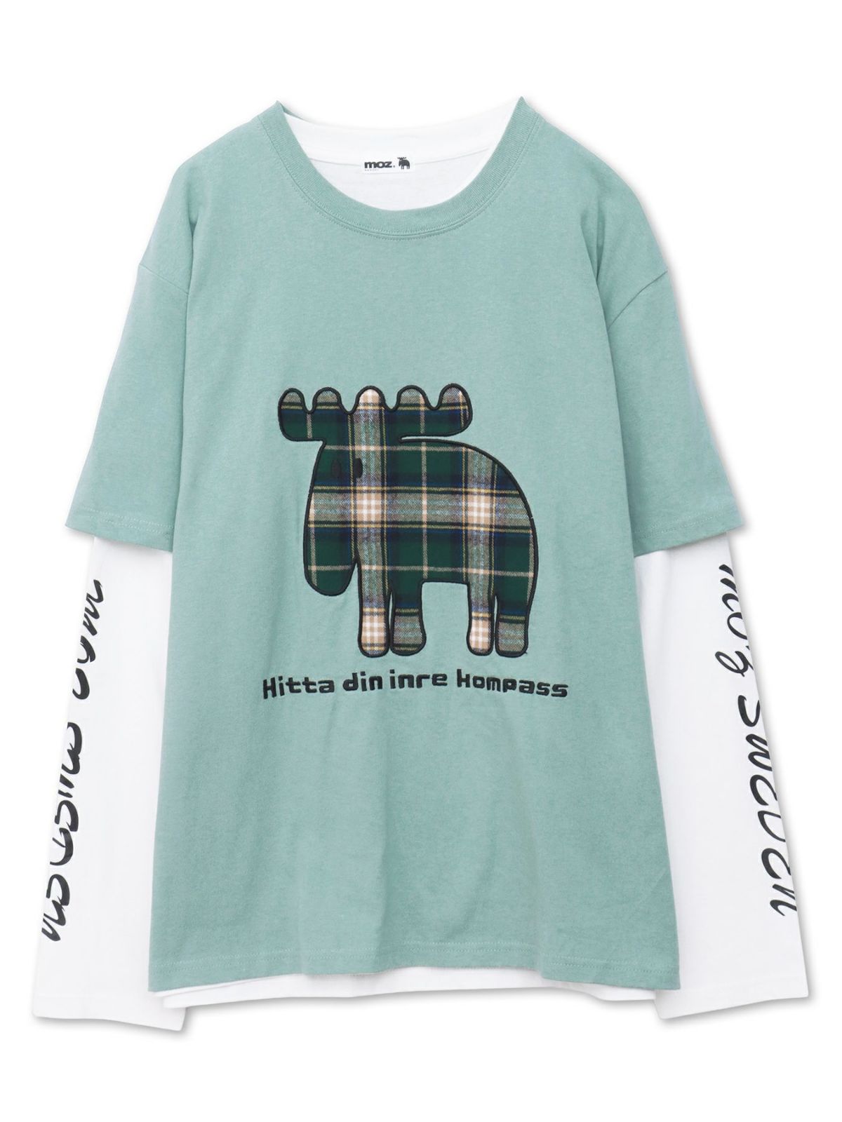  【moz】チェックエルク リアルレイヤードロンT〔別注〕