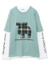  【moz】チェックエルク リアルレイヤードロンT〔別注〕
