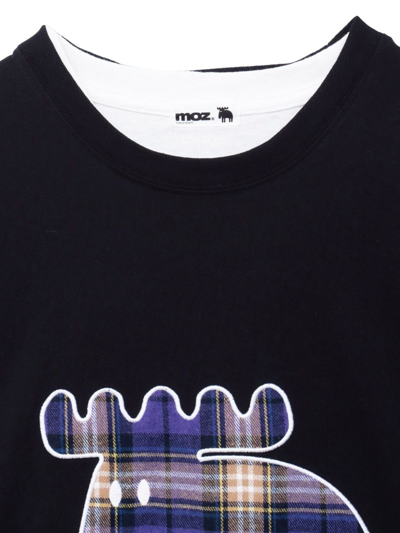  【moz】チェックエルク リアルレイヤードロンT〔別注〕