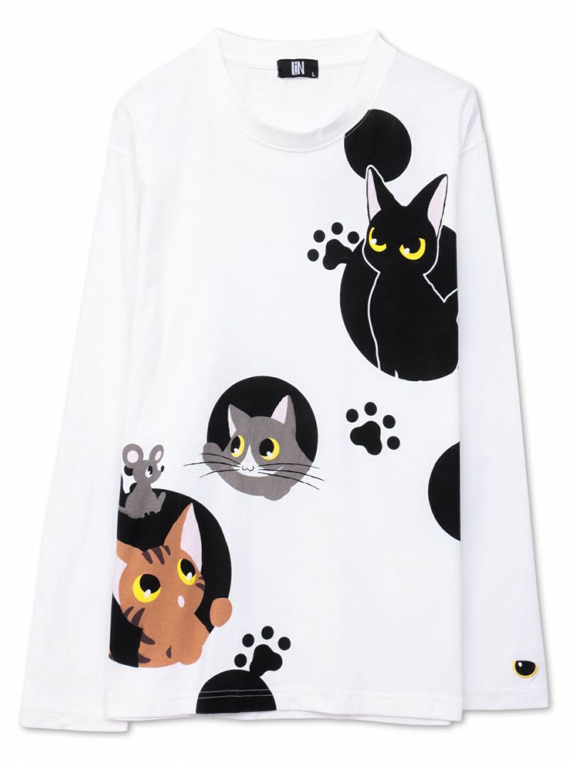 【LiN】“水玉模様からこんにちは”プリントロンT