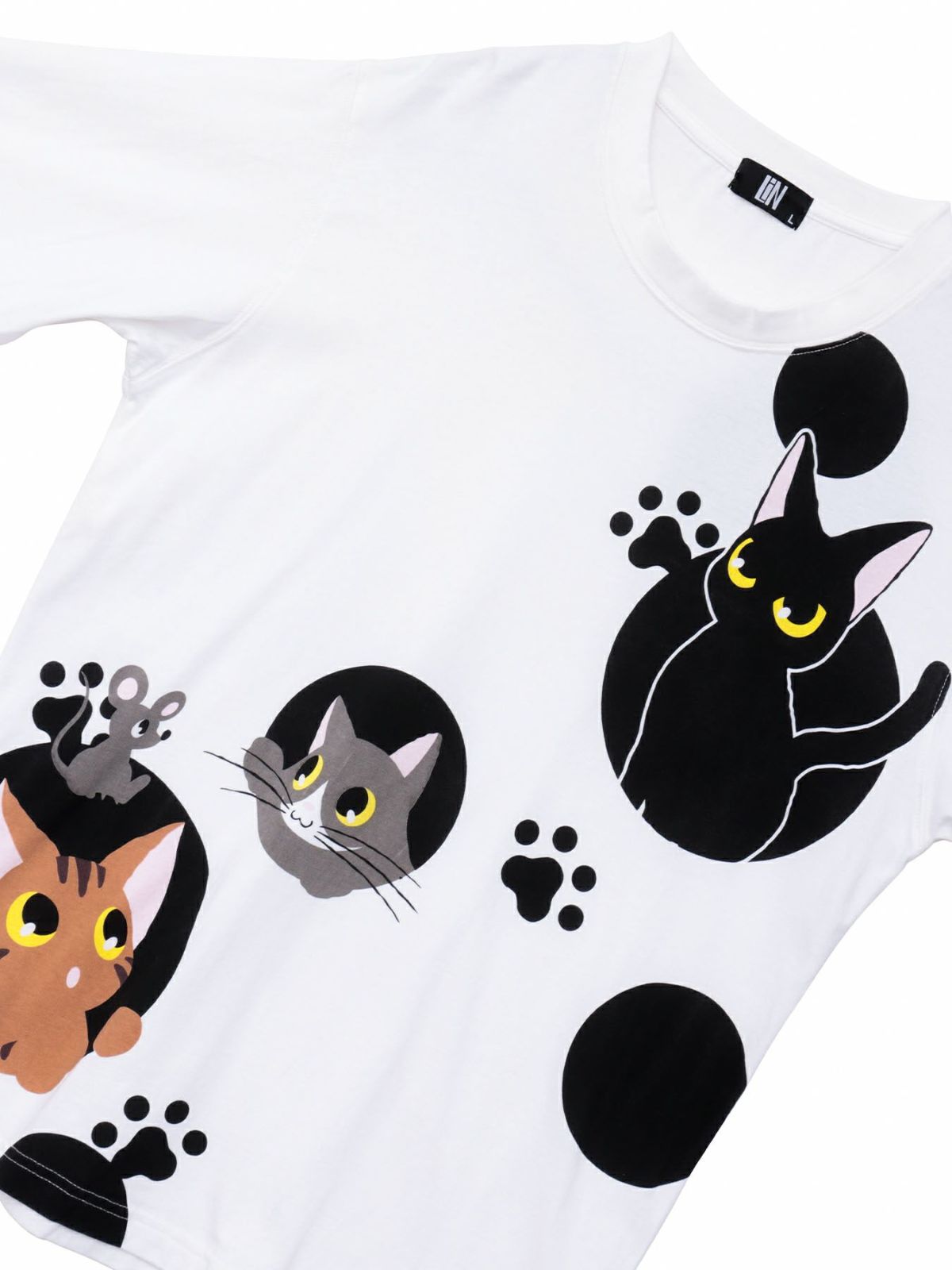 【LiN】“水玉模様からこんにちは”プリントロンT