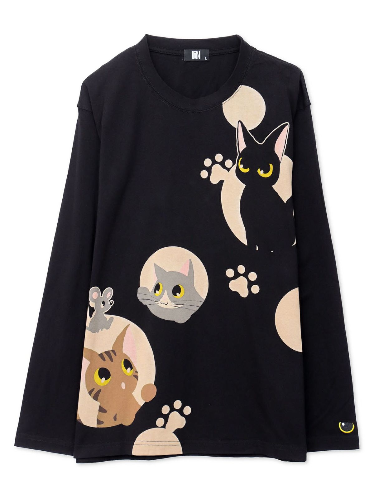 【LiN】“水玉模様からこんにちは”プリントロンT