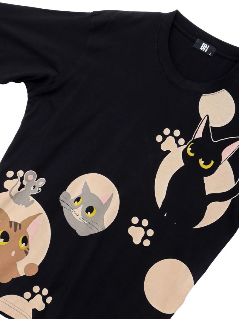 【LiN】“水玉模様からこんにちは”プリントロンT